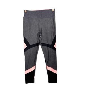 Calvin Klein Performance Colorblock Leggings Womens Small S Heather Gray Pink